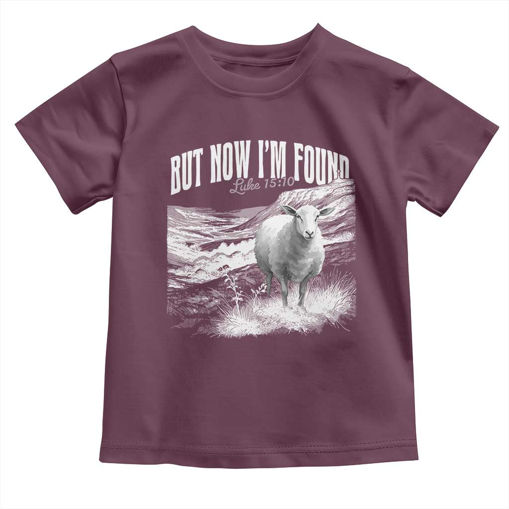 But Now I'm Found Toddler T Shirt Christian Faith Sheep