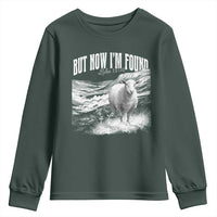 But Now I'm Found Youth Sweatshirt Christian Faith Sheep
