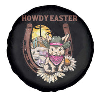 Funny Western Easter Day Spare Tire Cover Howdy Easter Country Cowboy Bunny Horseshoe