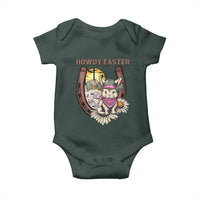 Funny Western Easter Day Baby Onesie Howdy Easter Country Cowboy Bunny Horseshoe