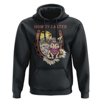 Funny Western Easter Day Hoodie Howdy Easter Country Cowboy Bunny Horseshoe
