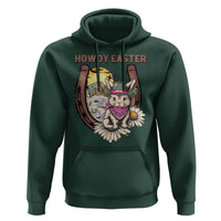 Funny Western Easter Day Hoodie Howdy Easter Country Cowboy Bunny Horseshoe