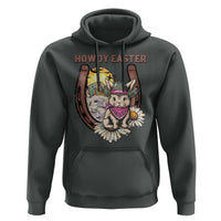 Funny Western Easter Day Hoodie Howdy Easter Country Cowboy Bunny Horseshoe