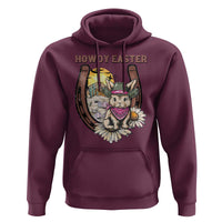 Funny Western Easter Day Hoodie Howdy Easter Country Cowboy Bunny Horseshoe