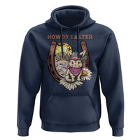 Funny Western Easter Day Hoodie Howdy Easter Country Cowboy Bunny Horseshoe