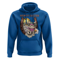 Funny Western Easter Day Hoodie Howdy Easter Country Cowboy Bunny Horseshoe