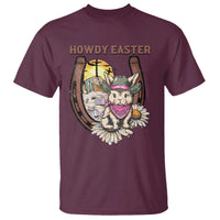 Funny Western Easter Day T Shirt Howdy Easter Country Cowboy Bunny Horseshoe
