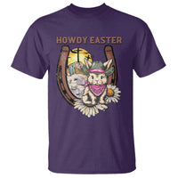 Funny Western Easter Day T Shirt Howdy Easter Country Cowboy Bunny Horseshoe