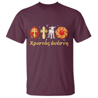 Funny Greek Orthodox Easter Day T Shirt Christ Is Risen Tsoureki Red Egg Sheep