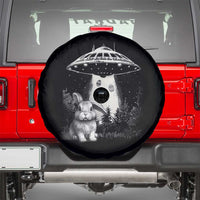 Funny Easter Day UFO Bunny Alien Eggs Spare Tire Cover