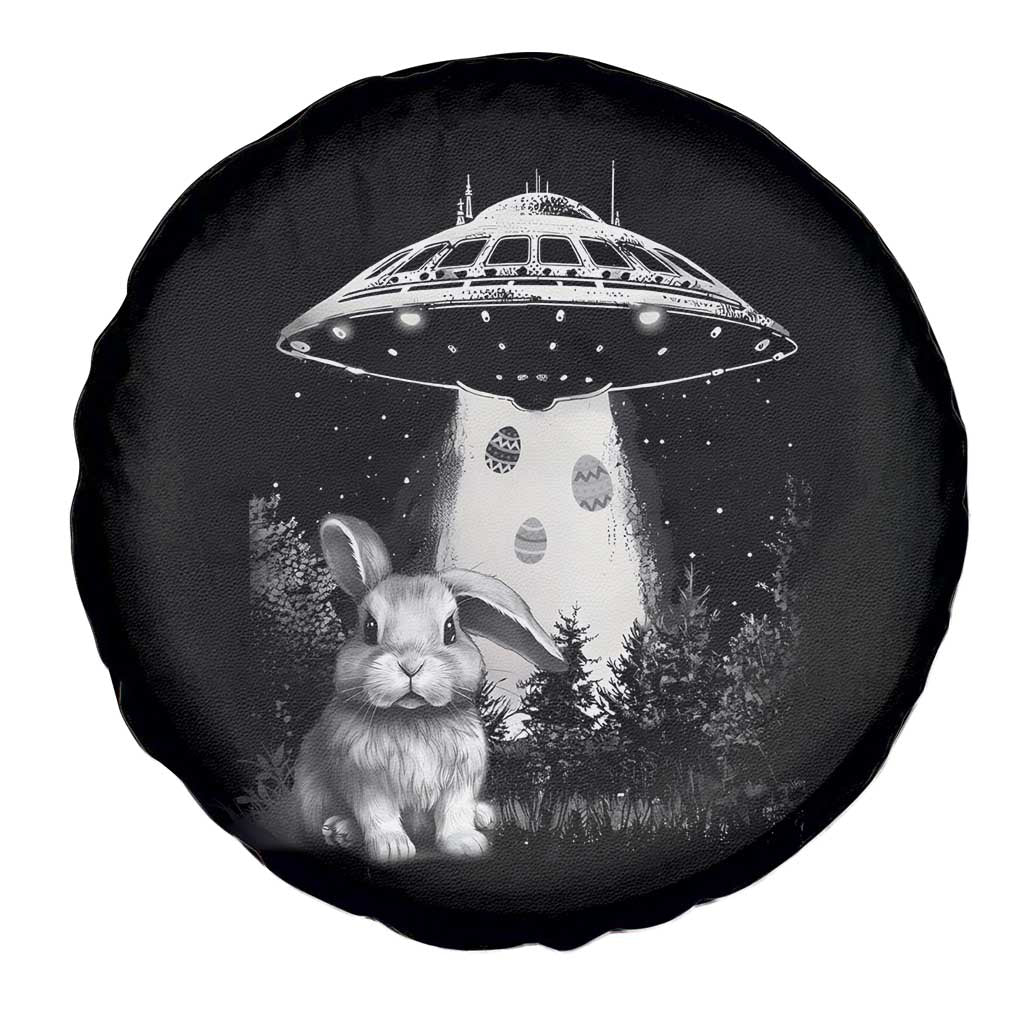Funny Easter Day UFO Bunny Alien Eggs Spare Tire Cover