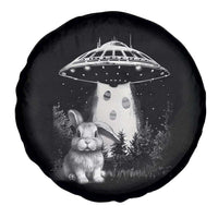 Funny Easter Day UFO Bunny Alien Eggs Spare Tire Cover