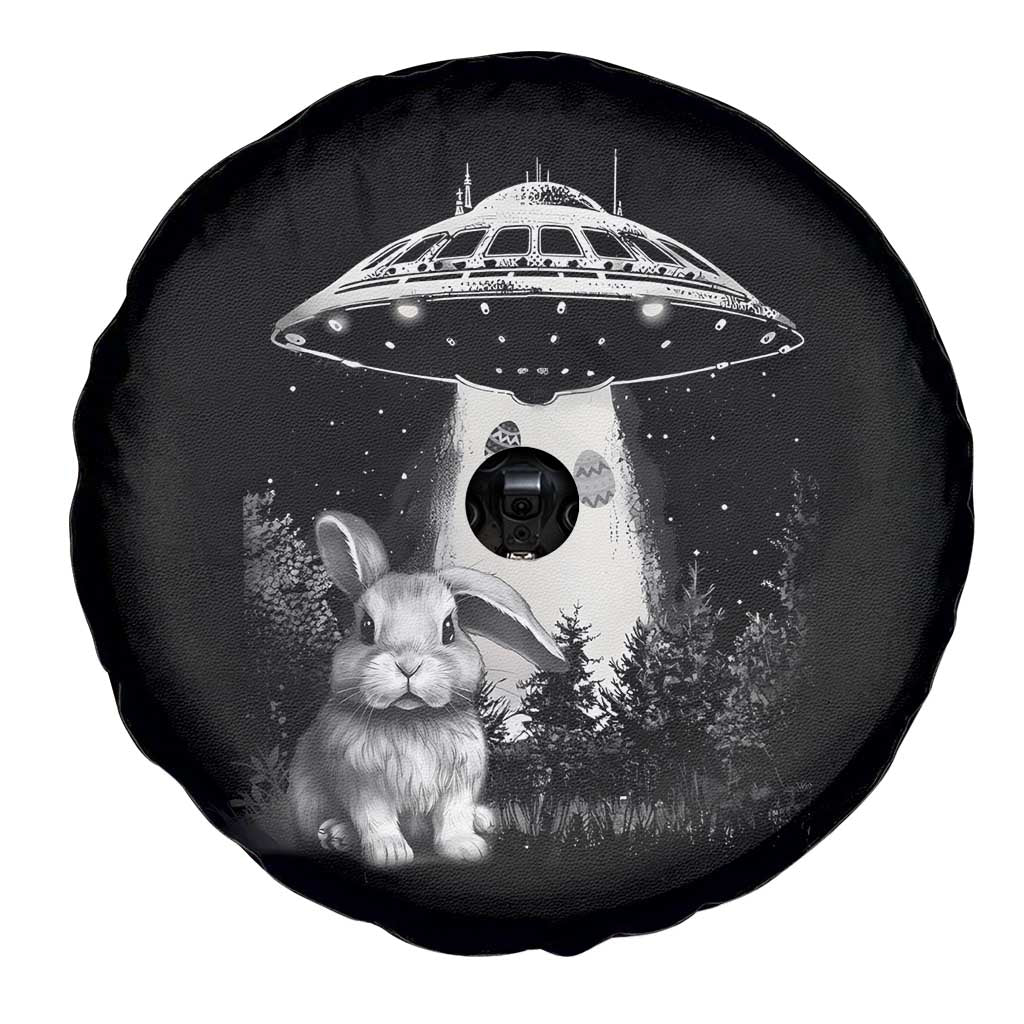 Funny Easter Day UFO Bunny Alien Eggs Spare Tire Cover
