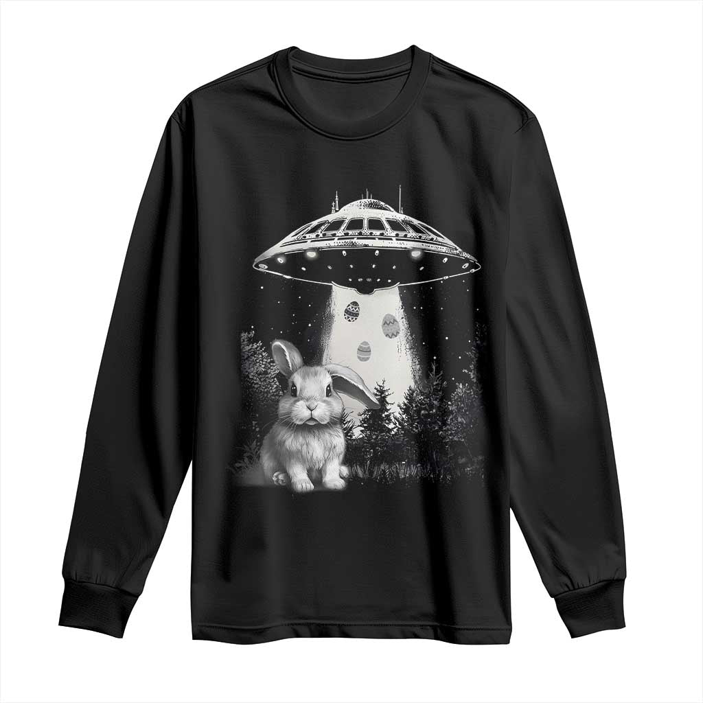 Funny Easter Day UFO Bunny Alien Eggs Long Sleeve Shirt