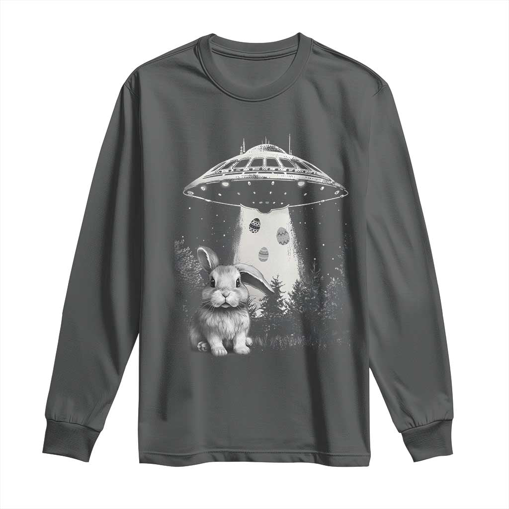 Funny Easter Day UFO Bunny Alien Eggs Long Sleeve Shirt