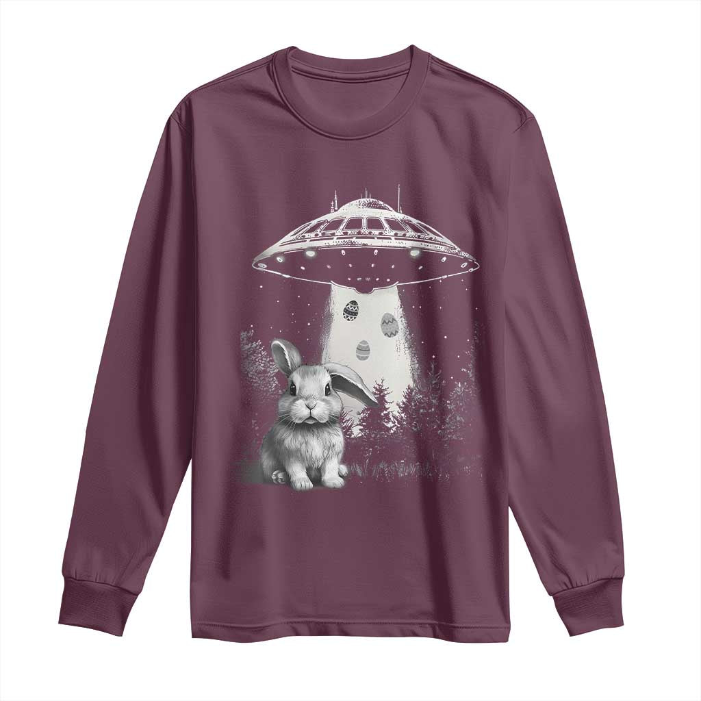 Funny Easter Day UFO Bunny Alien Eggs Long Sleeve Shirt