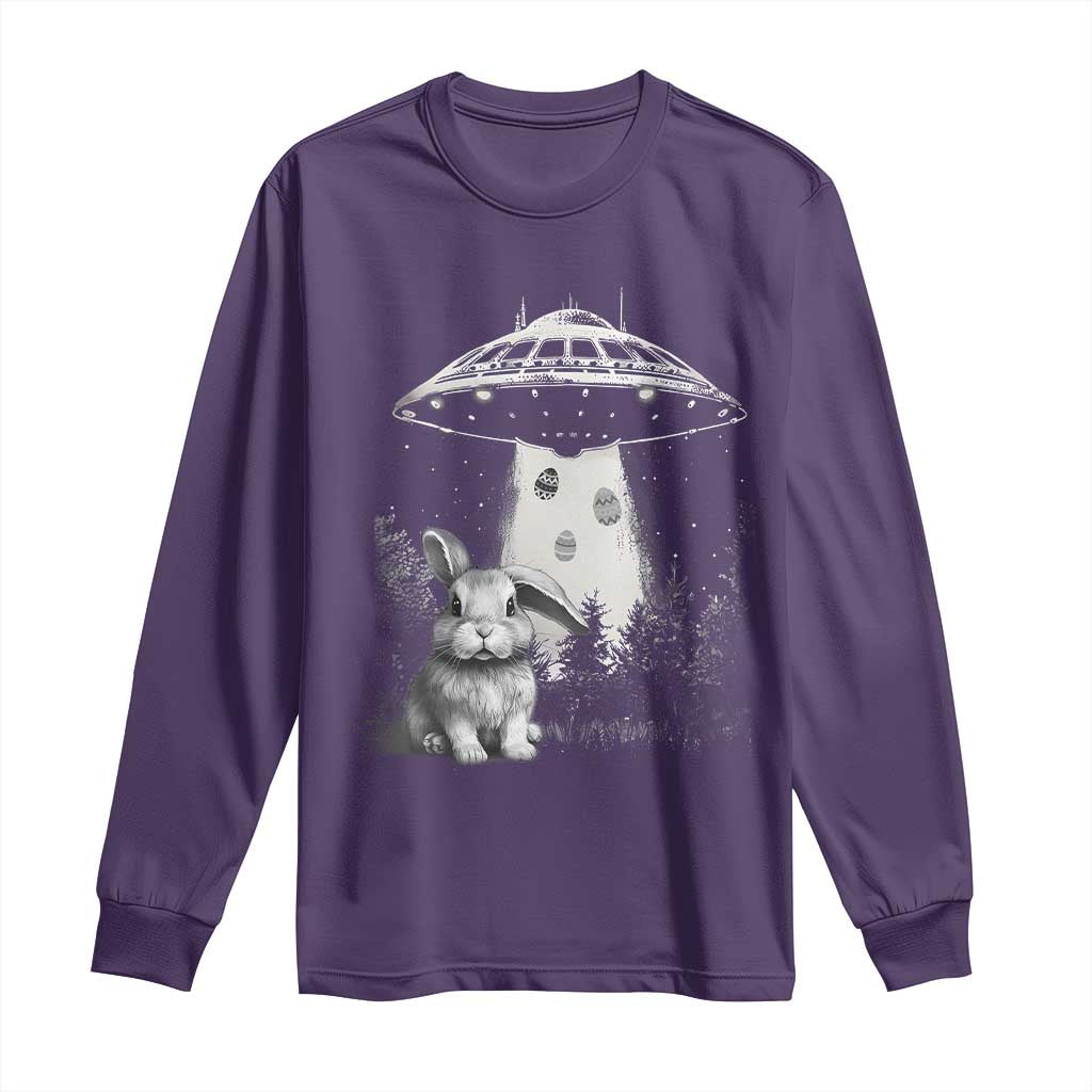 Funny Easter Day UFO Bunny Alien Eggs Long Sleeve Shirt