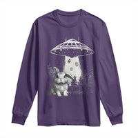 Funny Easter Day UFO Bunny Alien Eggs Long Sleeve Shirt