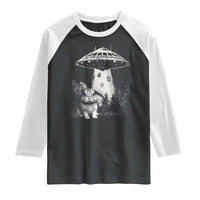 Funny Easter Day UFO Bunny Alien Eggs Raglan Shirt