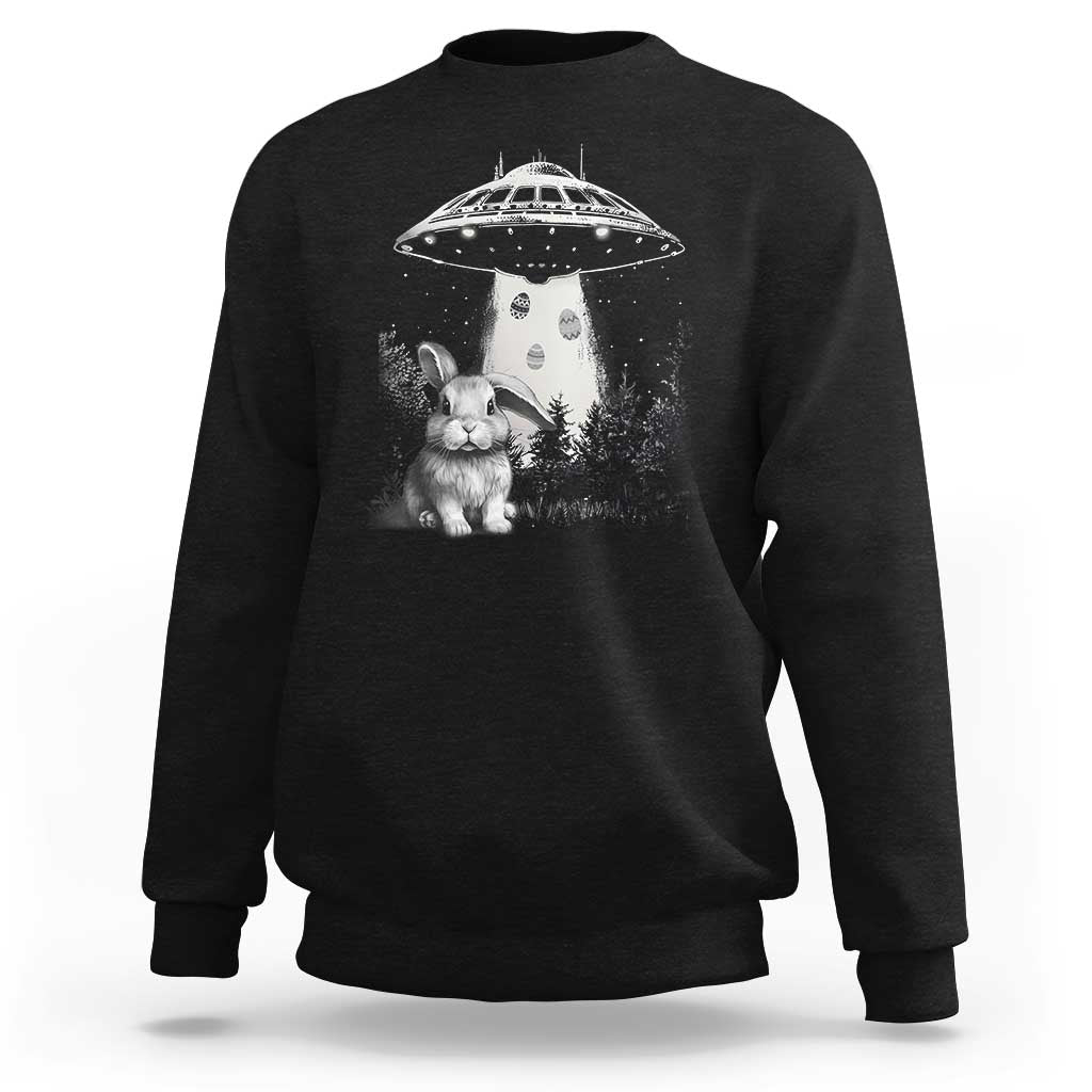 Funny Easter Day UFO Bunny Alien Eggs Sweatshirt