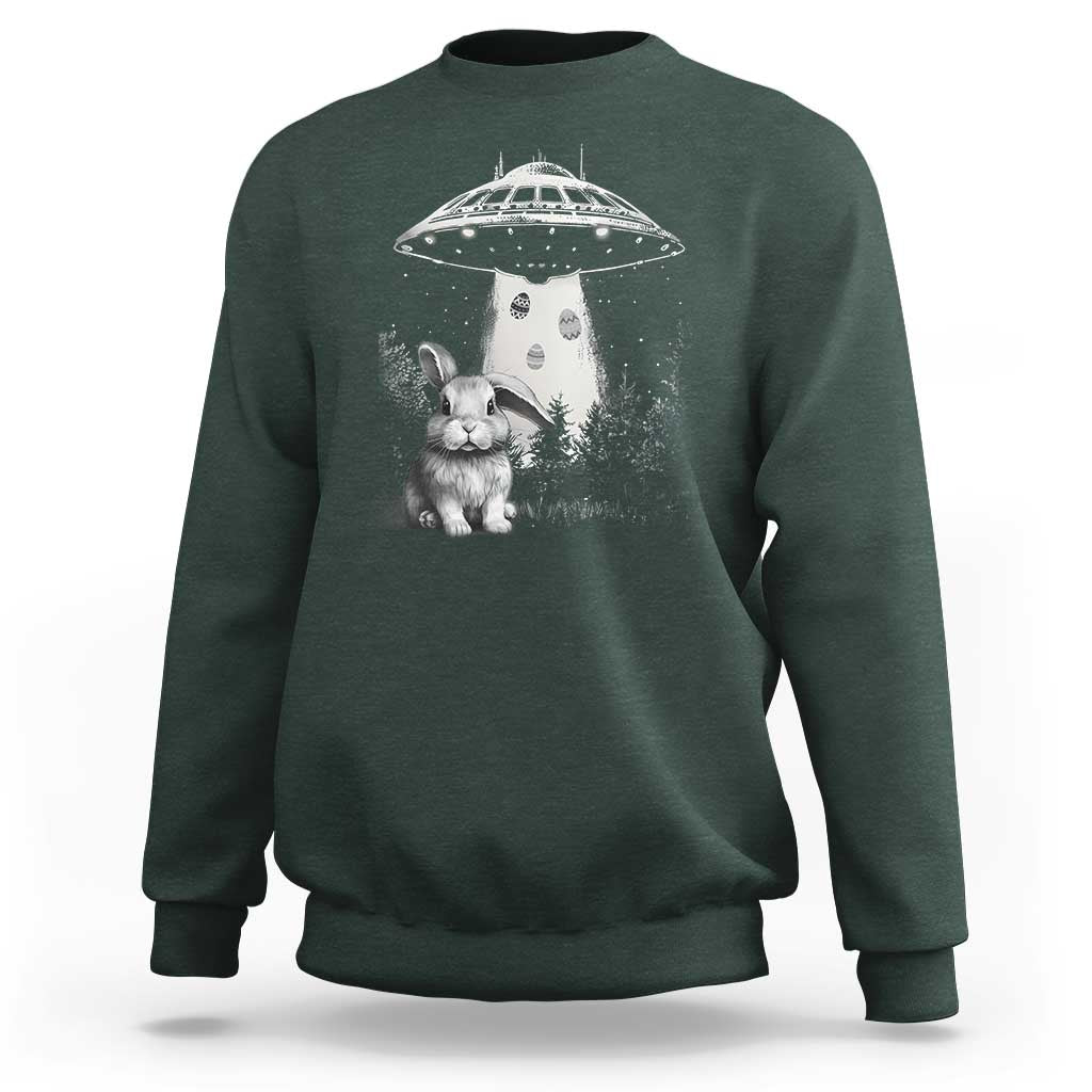Funny Easter Day UFO Bunny Alien Eggs Sweatshirt