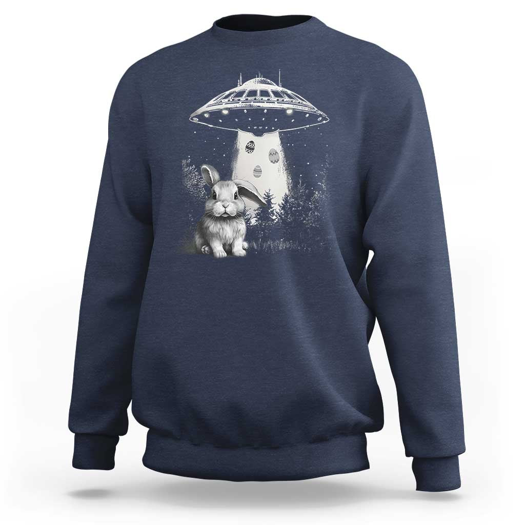 Funny Easter Day UFO Bunny Alien Eggs Sweatshirt