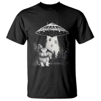Funny Easter Day UFO Bunny Alien Eggs T Shirt