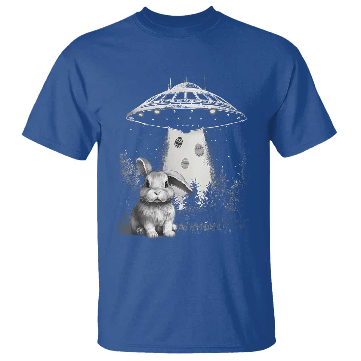 Funny Easter Day UFO Bunny Alien Eggs T Shirt