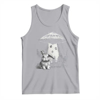 Funny Easter Day UFO Bunny Alien Eggs Tank Top