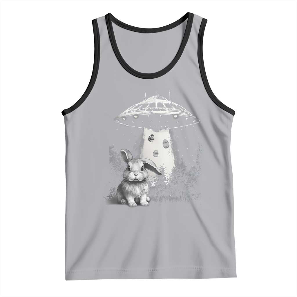 Funny Easter Day UFO Bunny Alien Eggs Tank Top