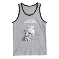 Funny Easter Day UFO Bunny Alien Eggs Tank Top