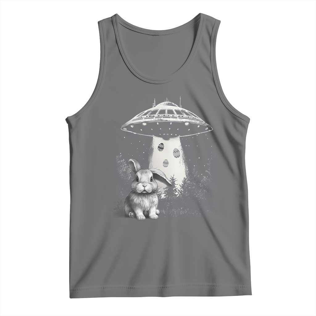 Funny Easter Day UFO Bunny Alien Eggs Tank Top