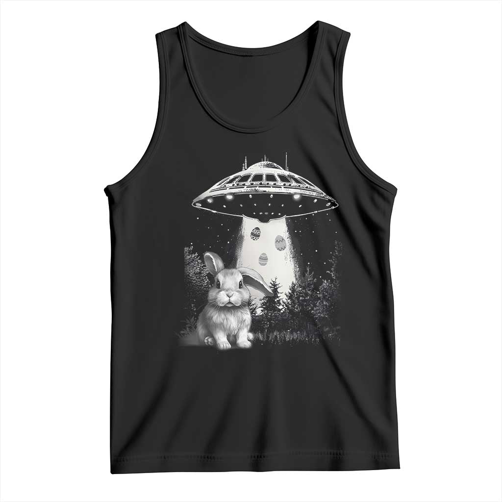 Funny Easter Day UFO Bunny Alien Eggs Tank Top