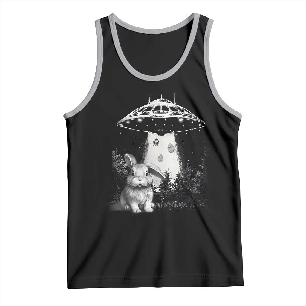 Funny Easter Day UFO Bunny Alien Eggs Tank Top