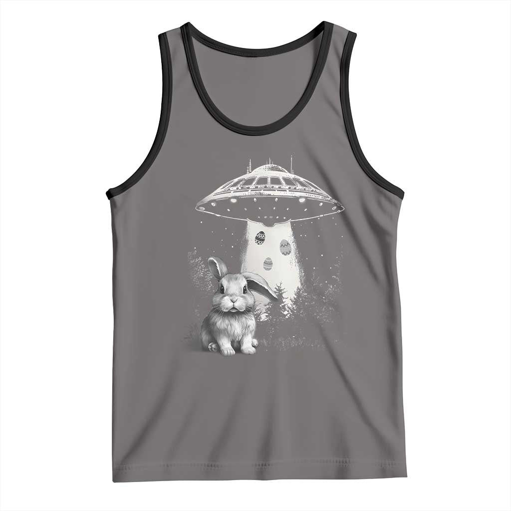Funny Easter Day UFO Bunny Alien Eggs Tank Top