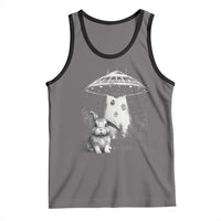 Funny Easter Day UFO Bunny Alien Eggs Tank Top