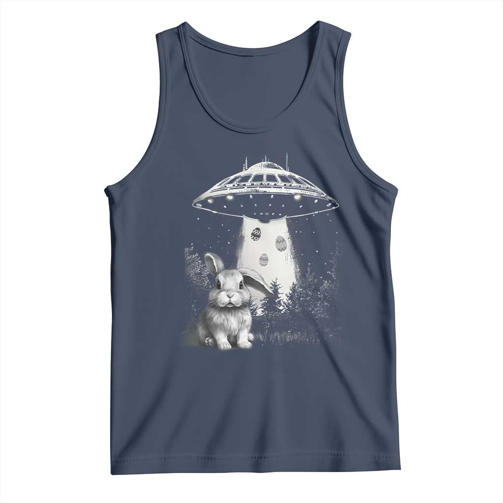 Funny Easter Day UFO Bunny Alien Eggs Tank Top