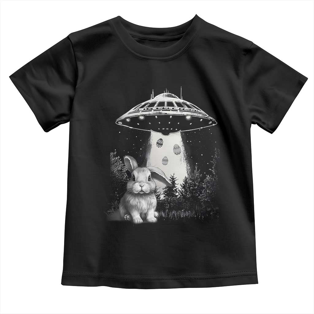 Funny Easter Day UFO Bunny Alien Eggs Toddler T Shirt