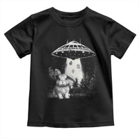 Funny Easter Day UFO Bunny Alien Eggs Toddler T Shirt