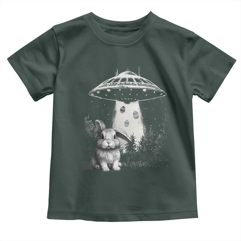 Funny Easter Day UFO Bunny Alien Eggs Toddler T Shirt