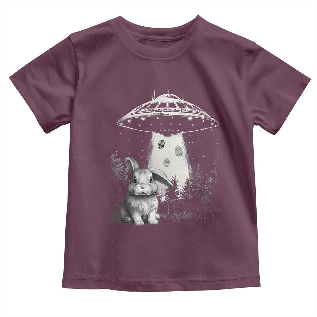 Funny Easter Day UFO Bunny Alien Eggs Toddler T Shirt