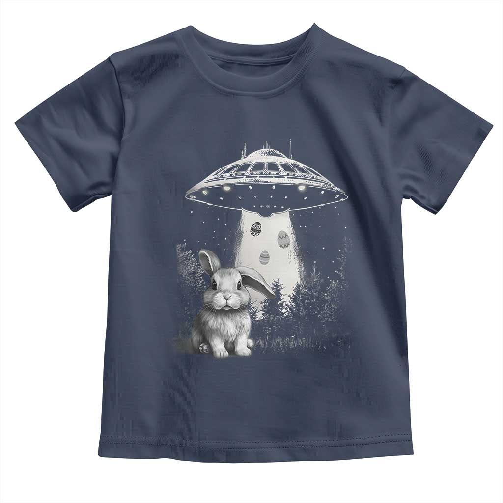 Funny Easter Day UFO Bunny Alien Eggs Toddler T Shirt