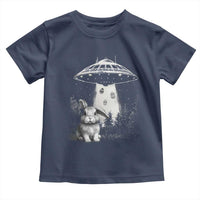 Funny Easter Day UFO Bunny Alien Eggs Toddler T Shirt