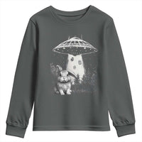 Funny Easter Day UFO Bunny Alien Eggs Youth Sweatshirt