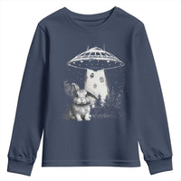 Funny Easter Day UFO Bunny Alien Eggs Youth Sweatshirt