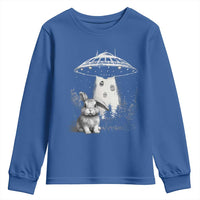 Funny Easter Day UFO Bunny Alien Eggs Youth Sweatshirt