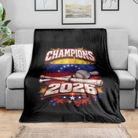 Venezuela Champions 2026 Baseball Lover Venezuelan Flag Throw Blanket