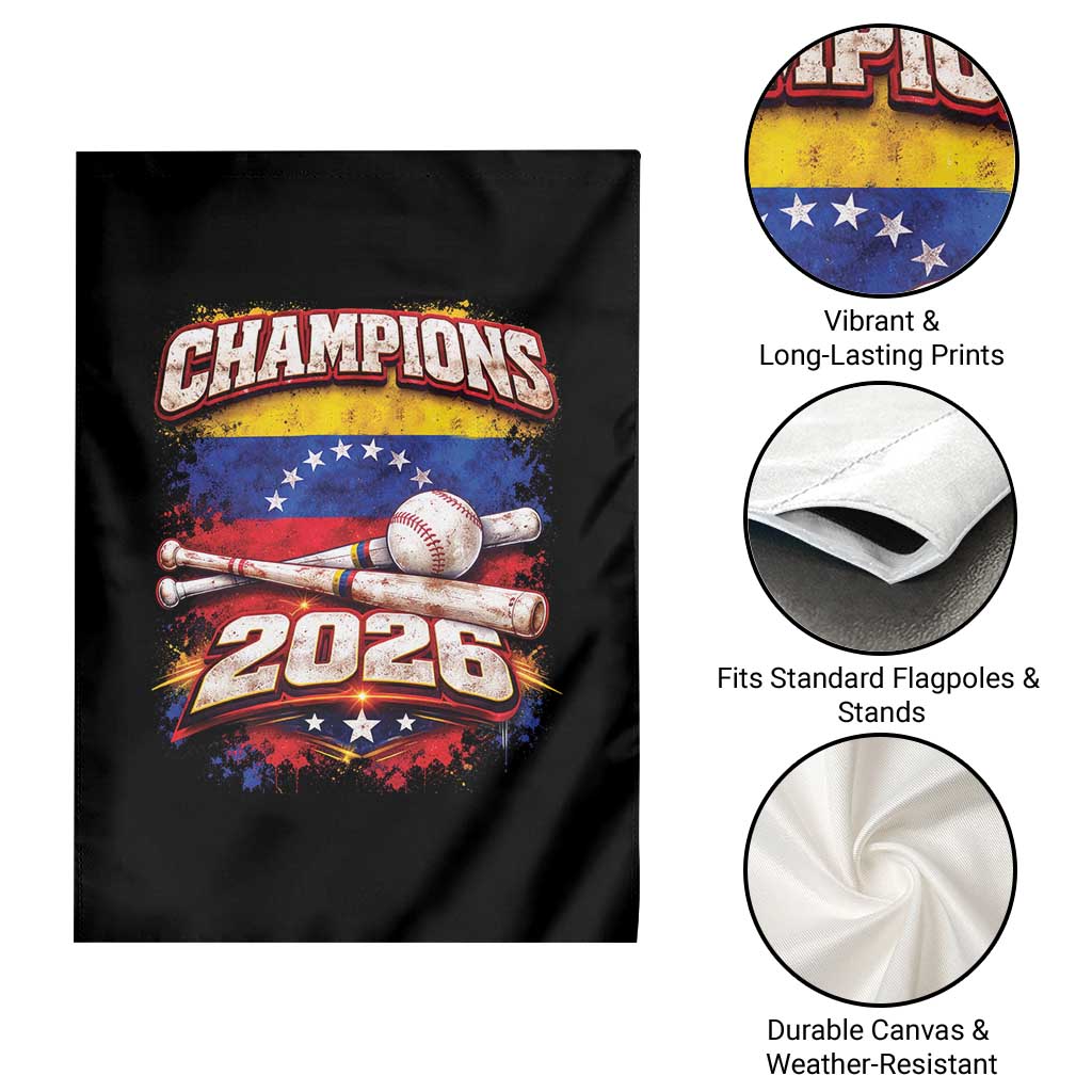 Venezuela Champions 2026 Baseball Lover Venezuelan Flag Garden Flag