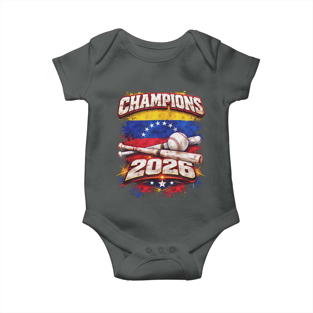 Venezuela Champions 2026 Baseball Lover Venezuelan Flag Baby Onesie