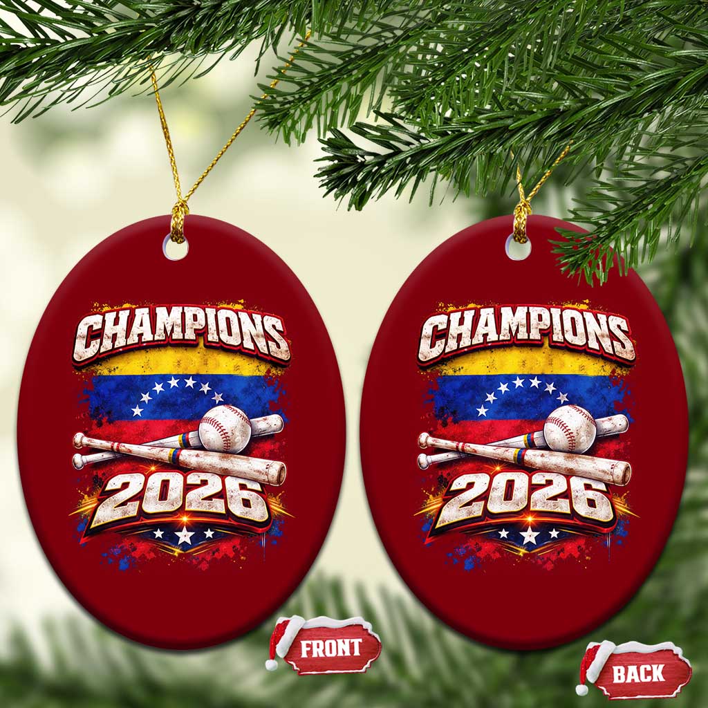 Venezuela Champions 2026 Baseball Lover Venezuelan Flag Ceramic Ornament